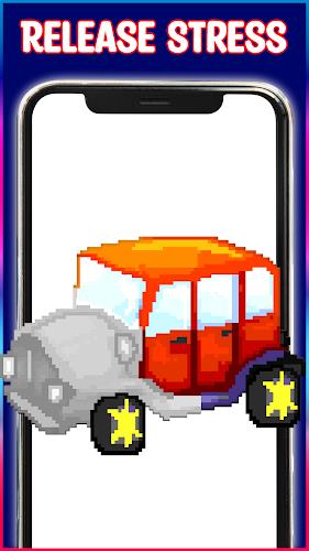 Cars Pixel Art Color by Number Ekran Görüntüsü 1