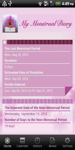 My Menstrual Diary Ekran Görüntüsü 0