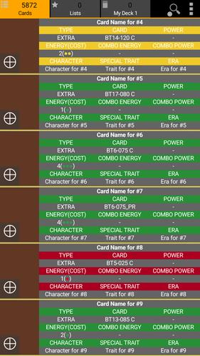 Database for Super Ball TCG Captura de pantalla 0