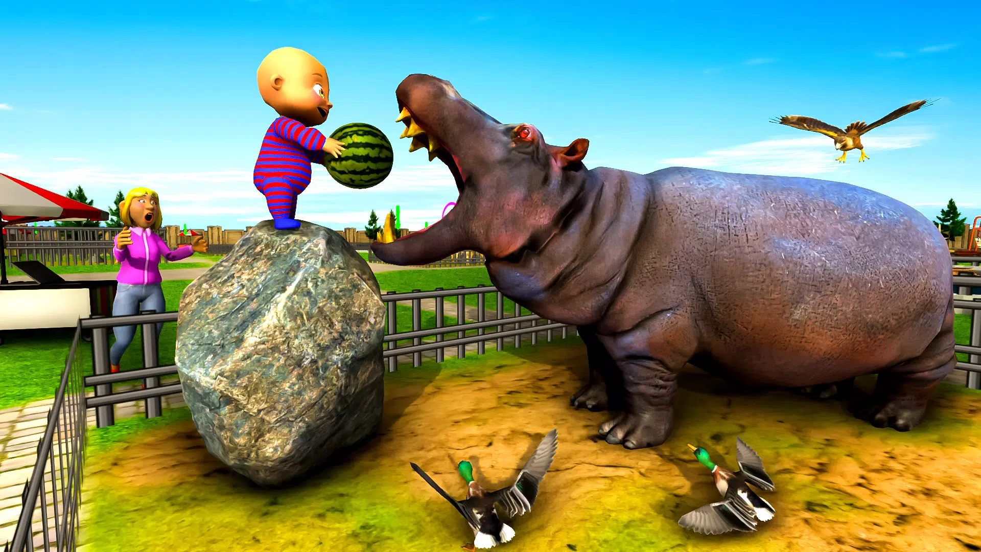 Naughty Baby 3D: Daddy Zoo Fun Captura de tela 1