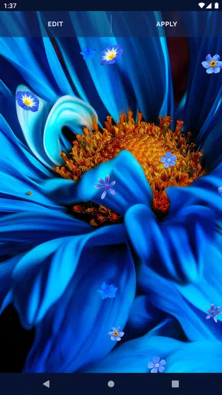 Blue Flowers Live Wallpaper Screenshot 3