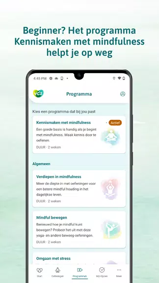 VGZ Mindfulness Coach Schermafbeelding 2
