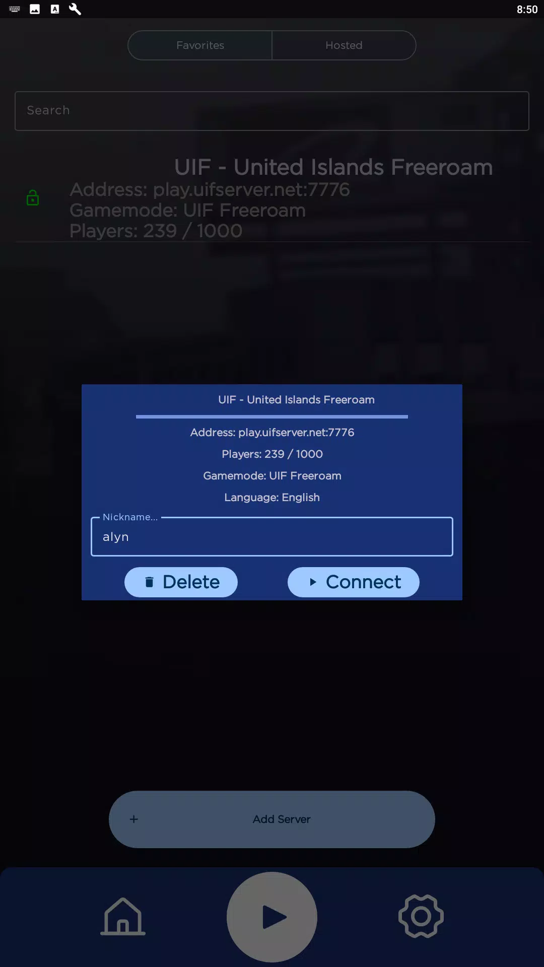 Alyn SA-MP Mobile Launcher Captura de pantalla 3