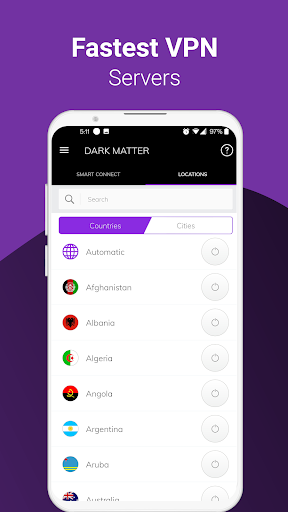 DarkMatter VPN ဖန်သားပြင်ဓာတ်ပုံ 1