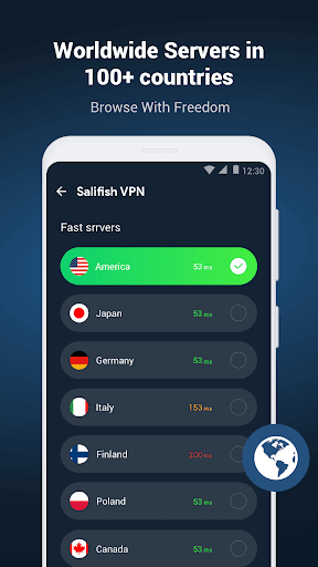 SailfishVPN - Fast, Secure VPN Ekran Görüntüsü 1