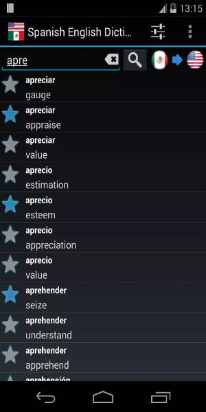 Offline Spanish English Dictionary Скриншот 0