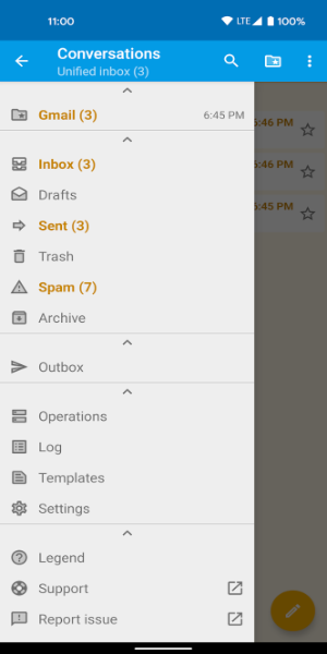 FairEmail, privacy aware email ภาพหน้าจอ 1