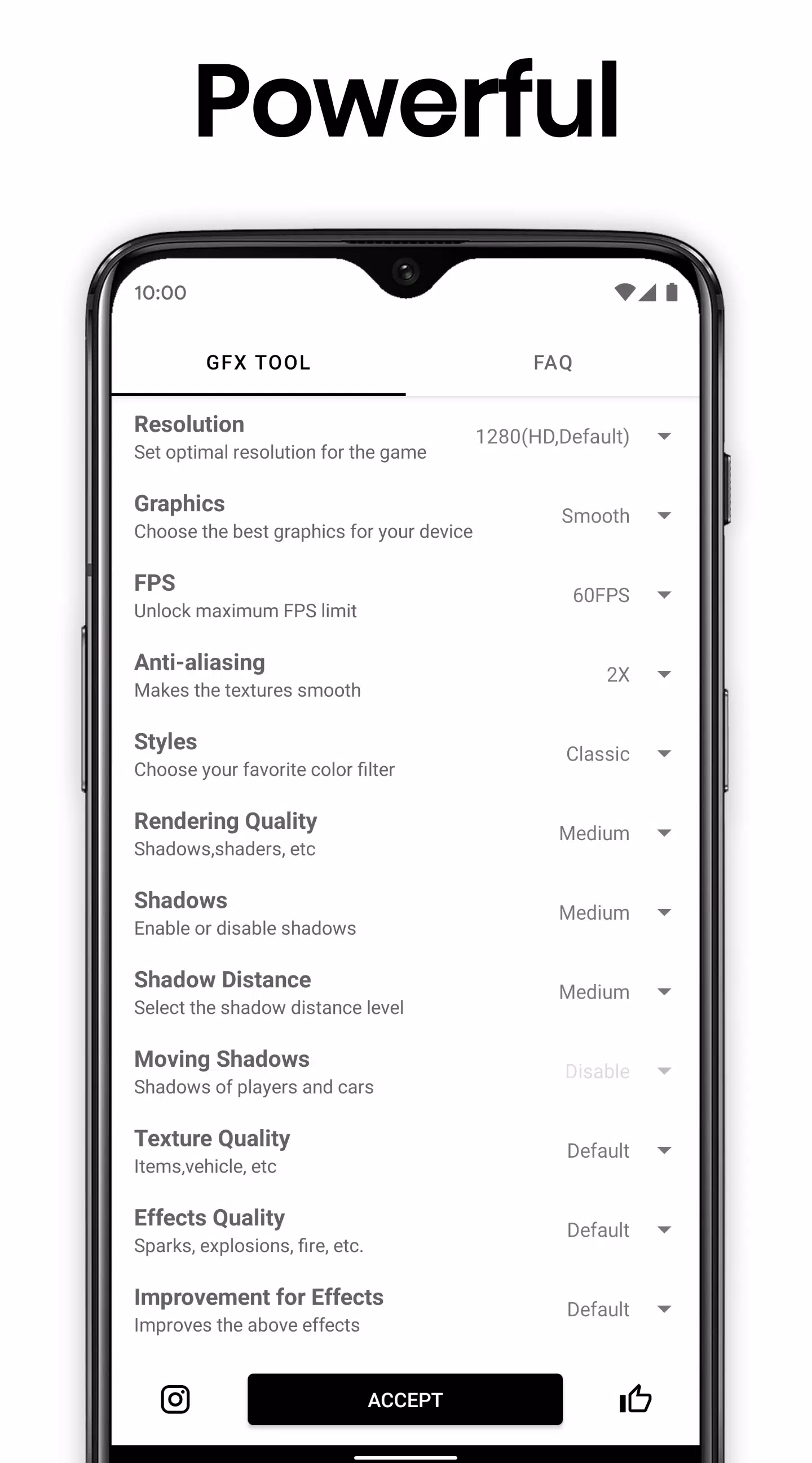 GFX Tool Schermafbeelding 1