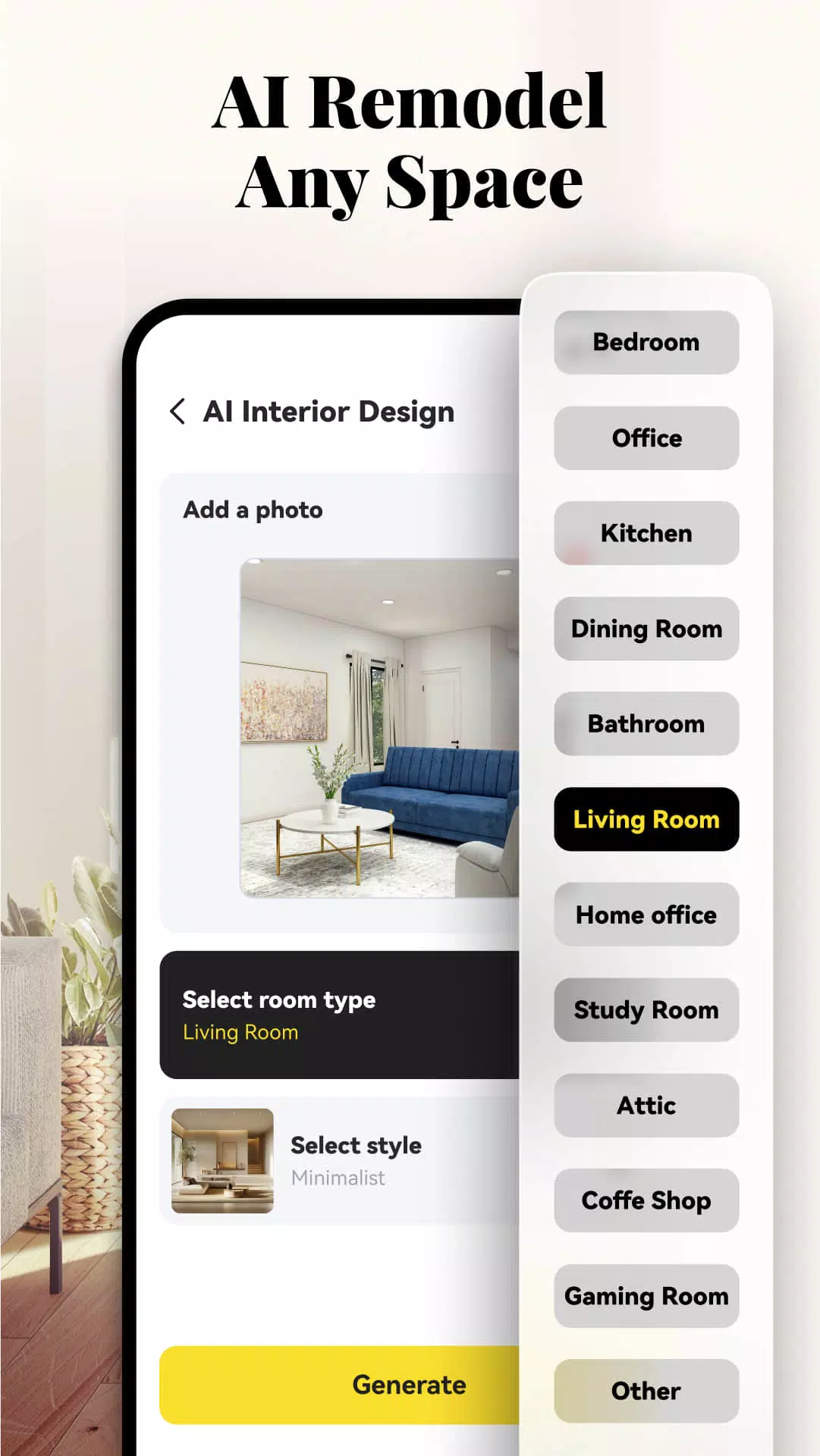 AI Home Design: Interior Decor Captura de tela 1