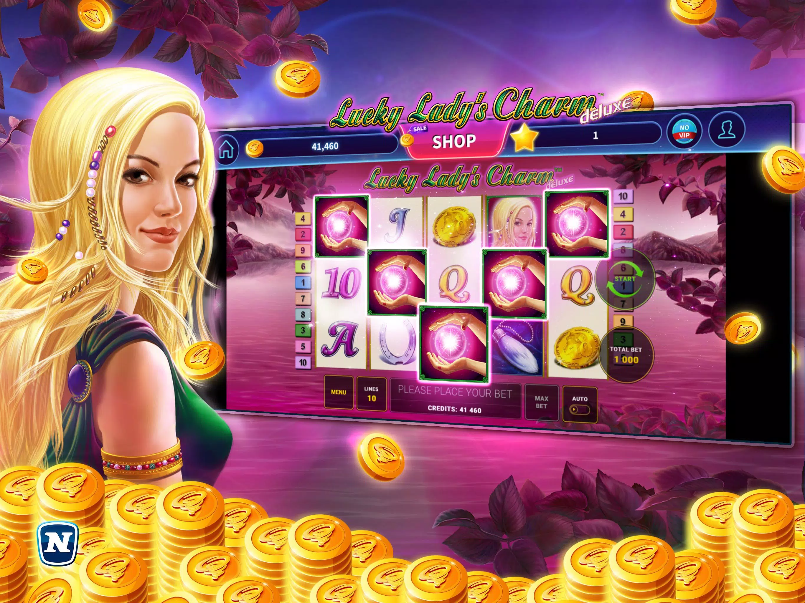 Lucky Lady's Charm Deluxe Slot Ekran Görüntüsü 3