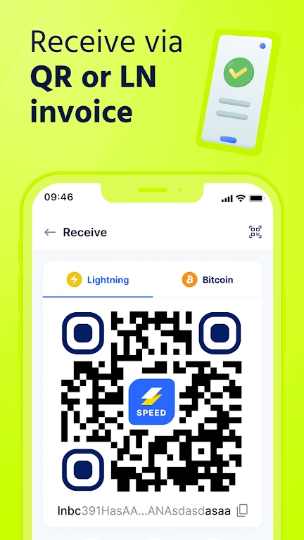 Speed Bitcoin Lightning Wallet Скриншот 3