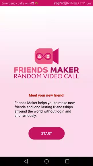 Friends Maker - Random Video Call Captura de tela 0