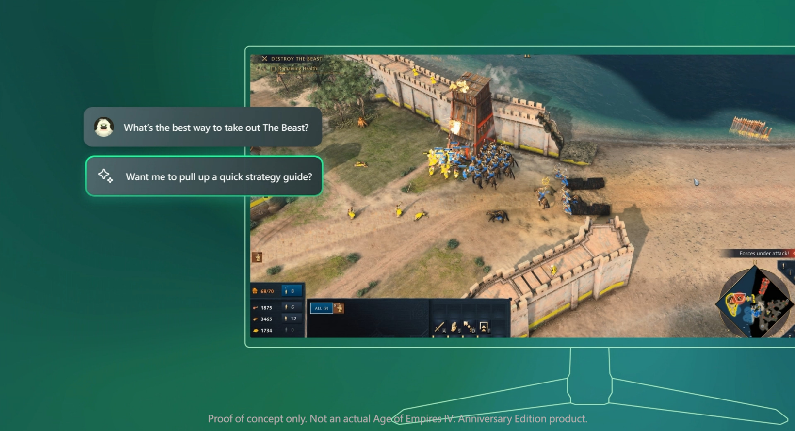 Microsoft Proof of Concept Image ของการเล่นเกม Copilot ในการดำเนินการ