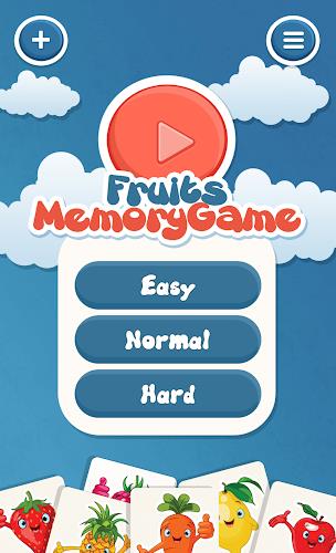 Fruits Memory Game for kids Zrzut ekranu 0