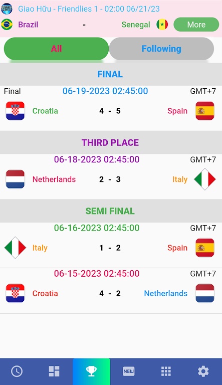 Female Cup Matches Скриншот 2