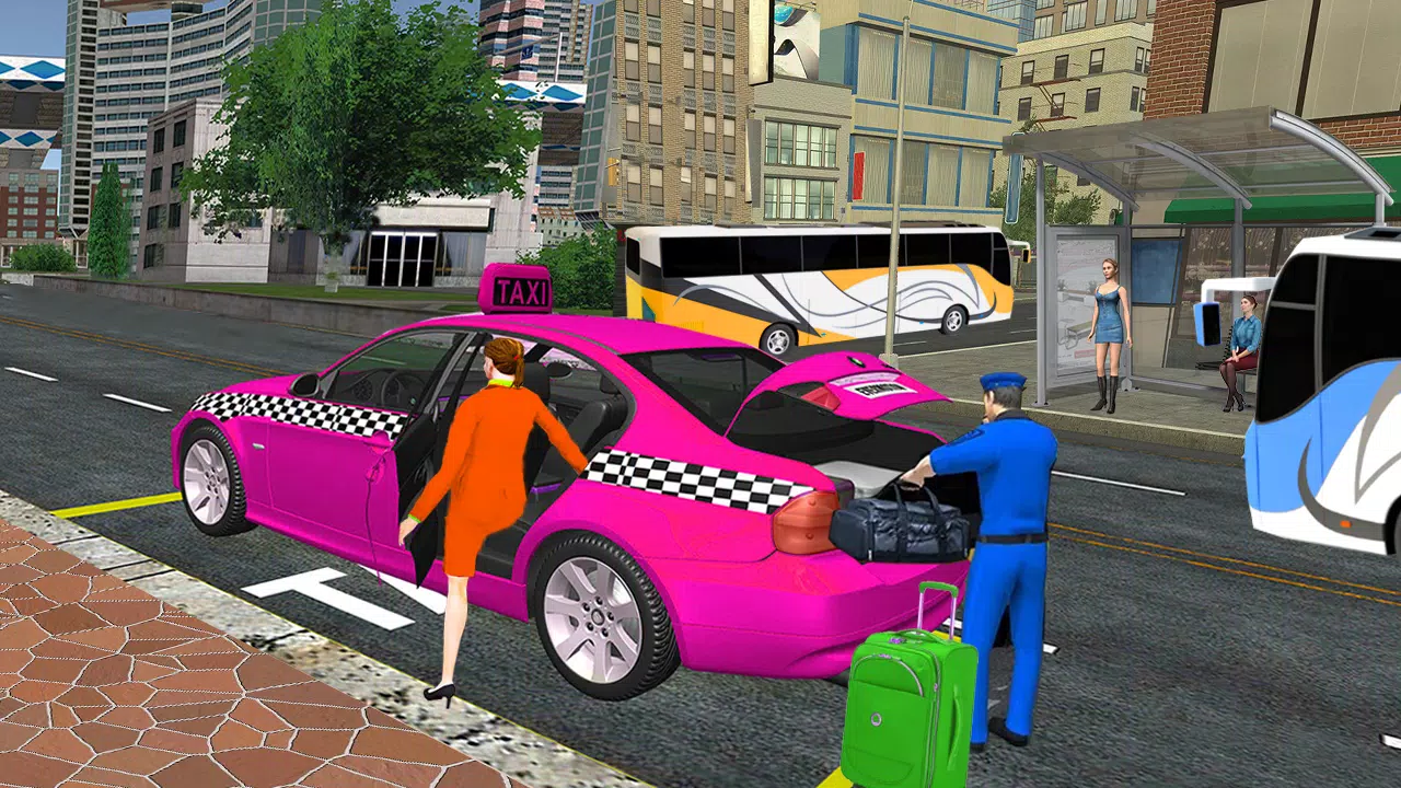 City Taxi Games-Taxi Car Games Capture d'écran 3