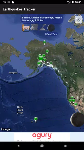 Earthquakes Tracker Schermafbeelding 1