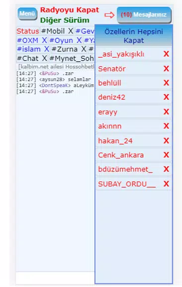 Mirc Sohbet Chat Odaları Capture d'écran 1