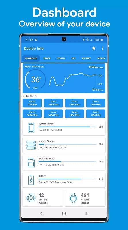 Device Info: System & CPU Info স্ক্রিনশট 2