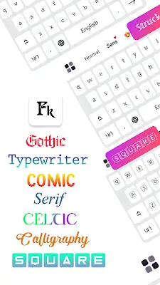 Fonts Keyboard: Şrift Sənəti स्क्रीनशॉट 0