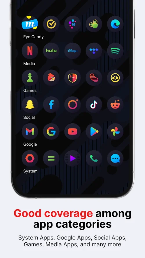 Hera Dark: Circle Icon Pack Screenshot 3