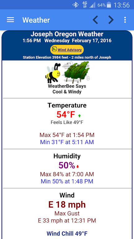 Joseph Oregon Weather स्क्रीनशॉट 0