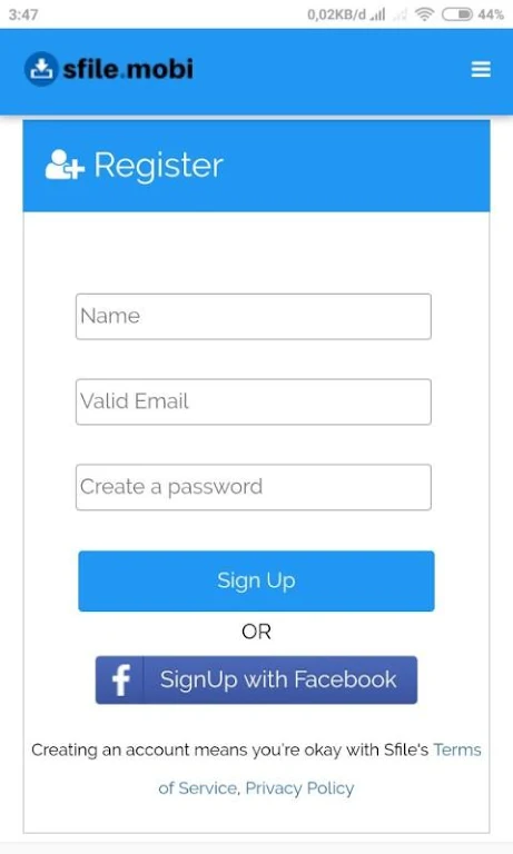 Sfile Mobi - Monetizing Your File Capture d'écran 0