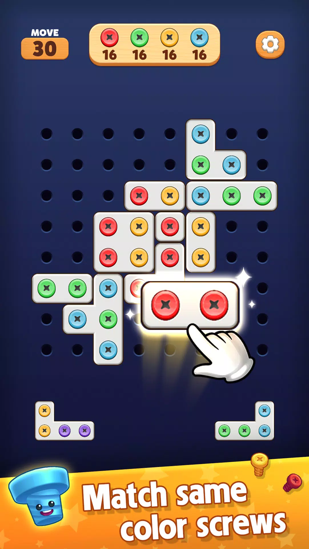 Screw Blast: Match The Bolts Tangkapan skrin 0