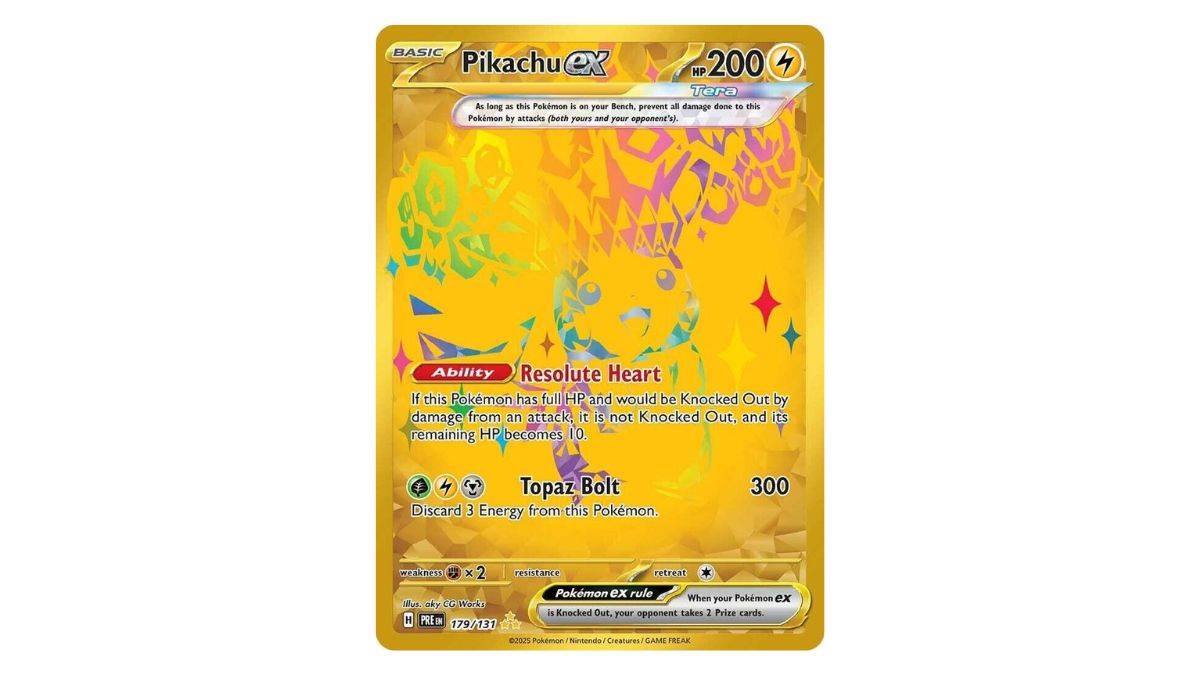 Pikachu ex prismatic evolutions