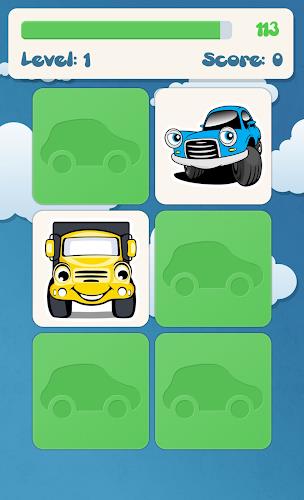 Cars memory game for kids Schermafbeelding 1