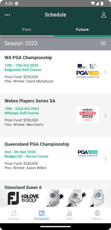 PGA Tour of Australasia ဖန်သားပြင်ဓာတ်ပုံ 1