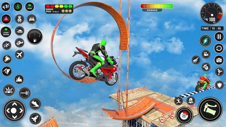 Schermata Superhero Bike Mega Ramp Games 2