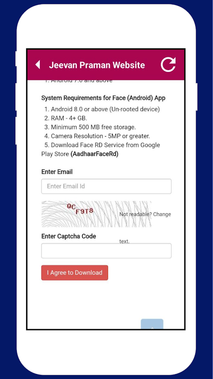 Aadhar Face Rd Authentication Capture d'écran 0