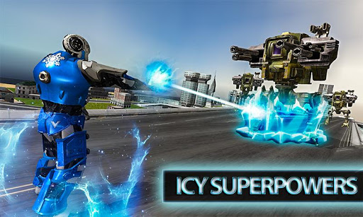 Ice Superhero Flying Robot - F Ảnh chụp màn hình 1