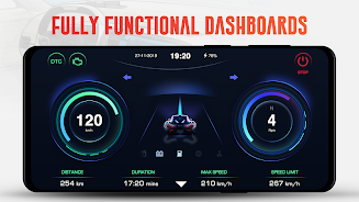 GPS Speedometer OBD2 Dashboard Tangkapan skrin 0