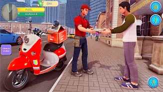 Food Delivery Boy Bike Game 3D スクリーンショット 0