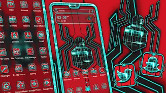 Tech Spider Launcher Theme Captura de tela 0