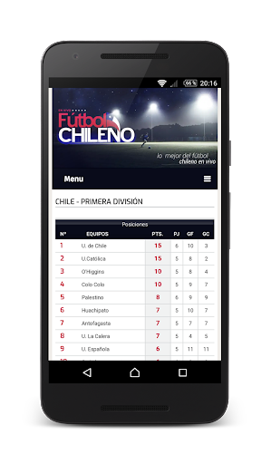 Live Chilean Soccer應用截圖第1張