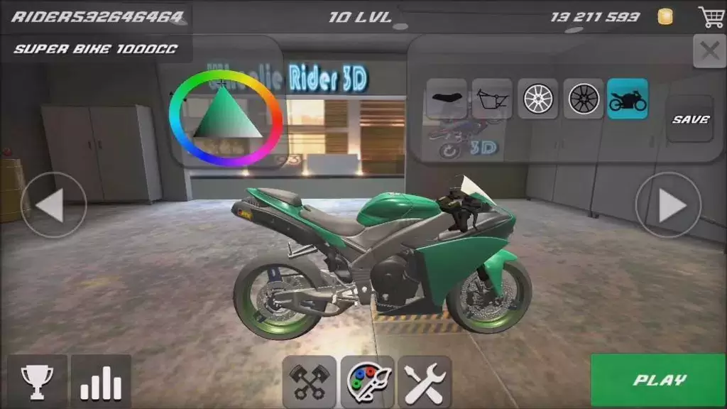 Wheelie Bike 3D game Capture d'écran 1