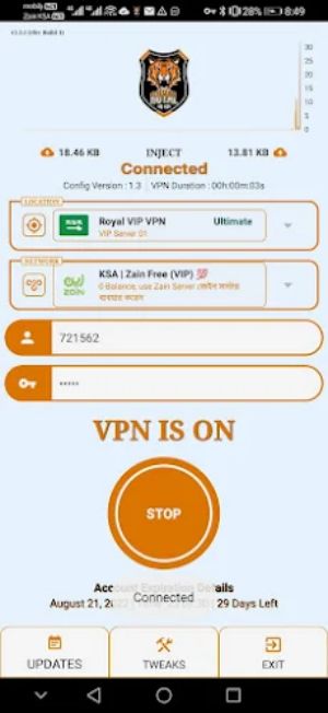 ROYAL VIP VPN Captura de pantalla 0