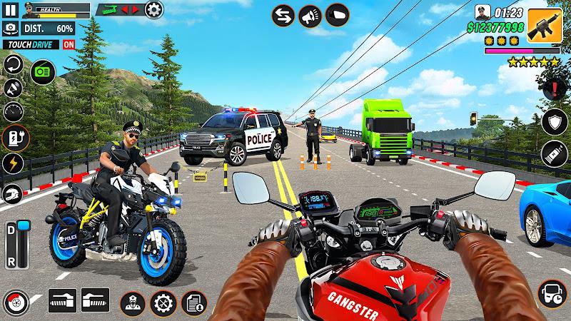 Police Motor Bike Crime Chase 스크린샷 2