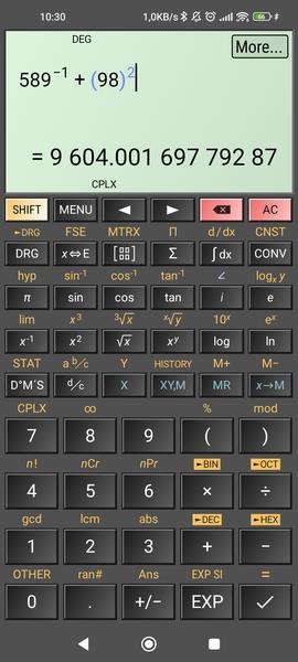 HiPER Scientific Calculator Captura de tela 1