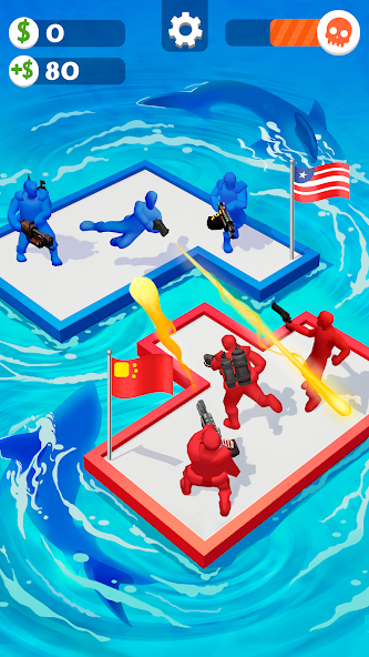 War of Rafts: Crazy Sea Battle Mod Ảnh chụp màn hình 1