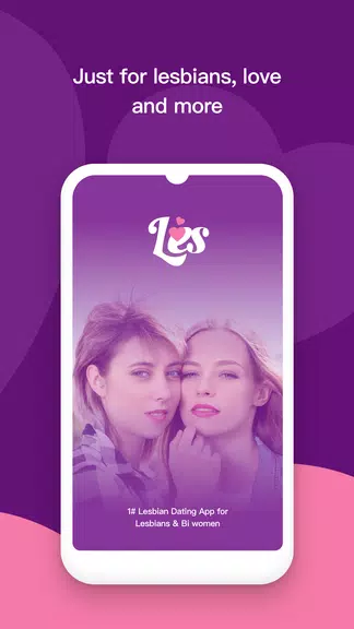 Les: Lesbian Dating & Chat App Captura de pantalla 0