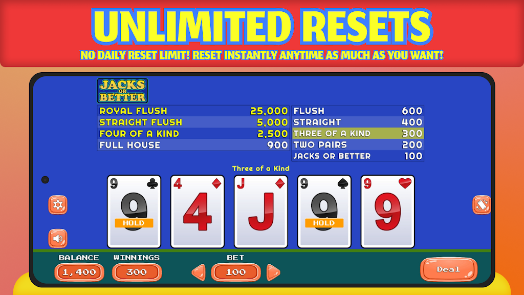 Jacks or Better - Offline ဖန်သားပြင်ဓာတ်ပုံ 3