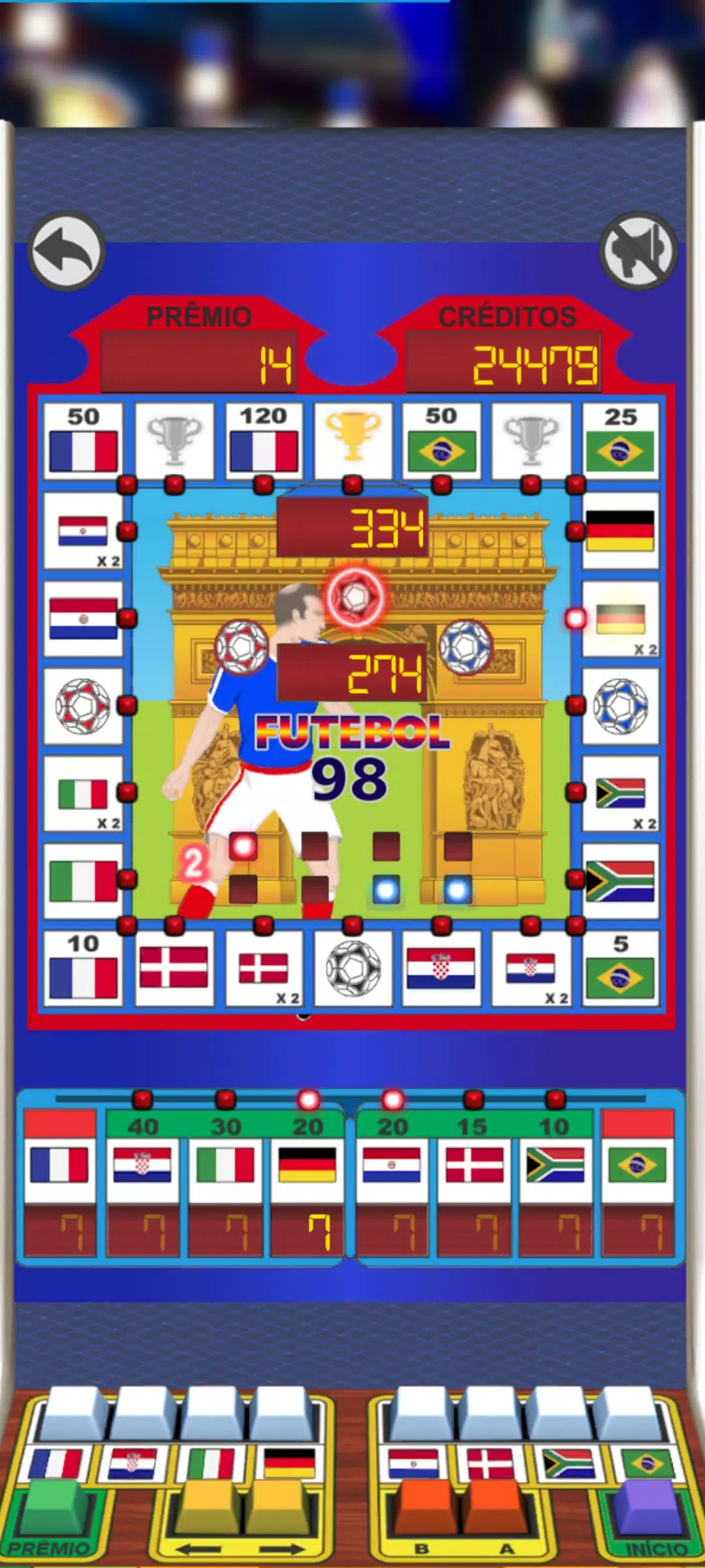 Football 98 Slot Machine Ekran Görüntüsü 1