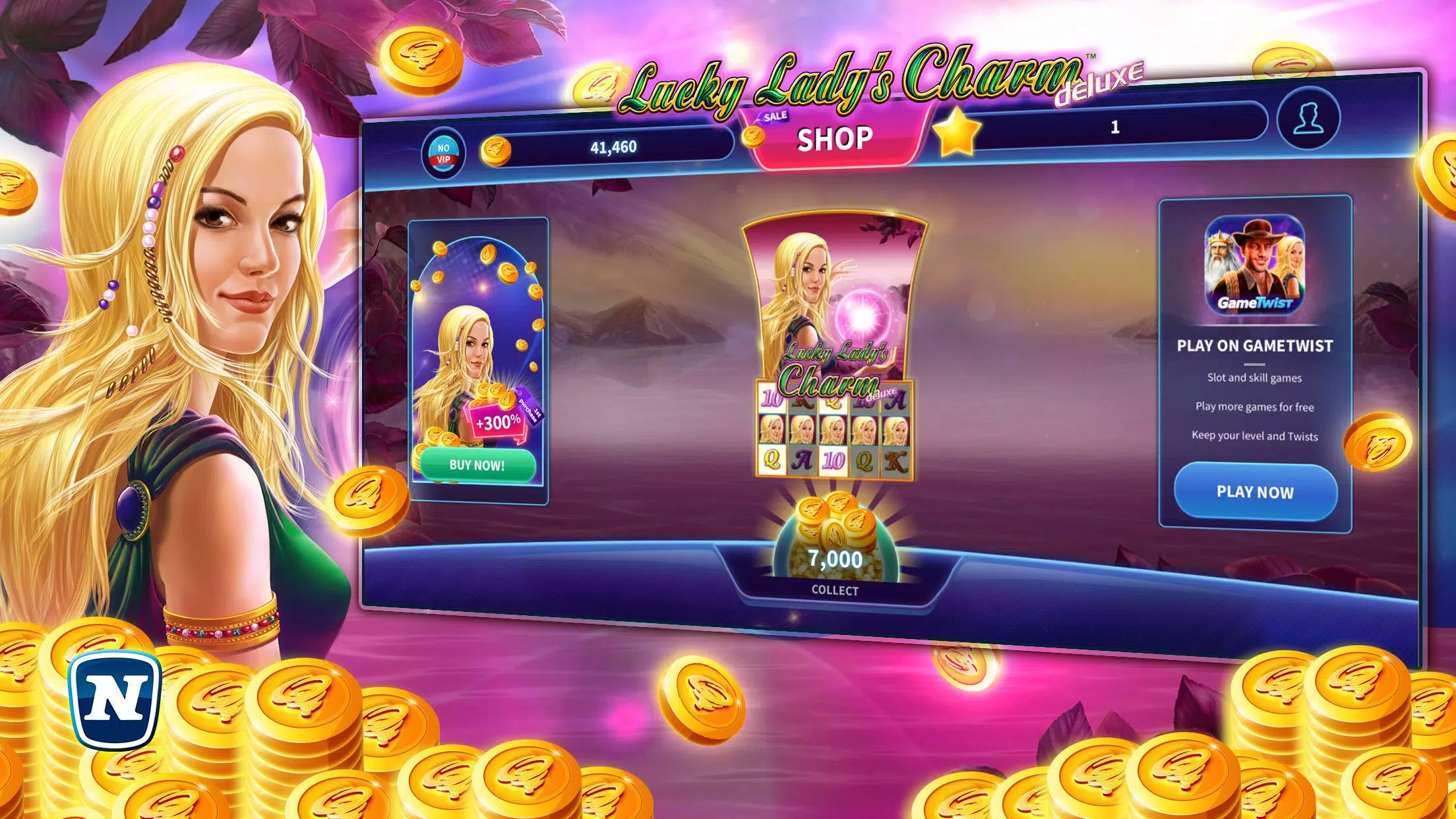 Lucky Lady's Charm Deluxe Slot Ekran Görüntüsü 1