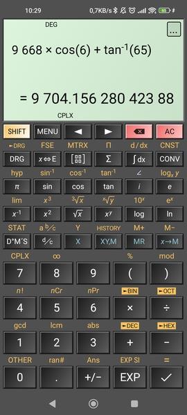 HiPER Scientific Calculator Captura de tela 3