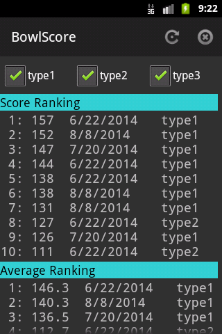 BowlScore 10 Zrzut ekranu 2