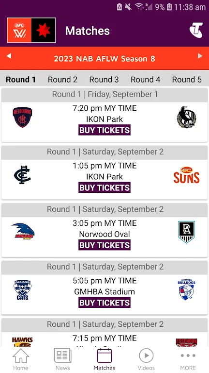 AFLW Official App應用截圖第2張